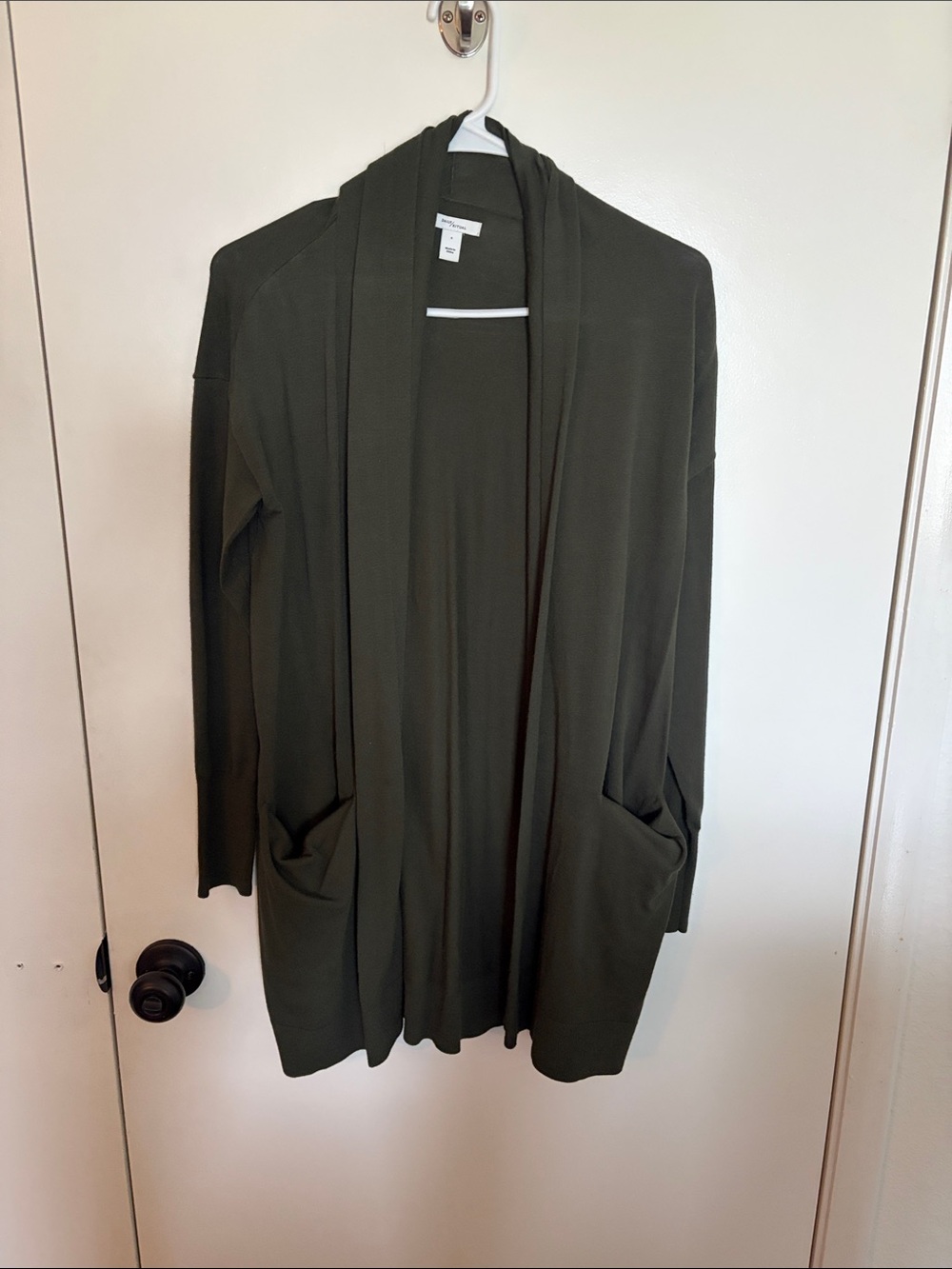 Daily Ritual Open Front Cardigan - Olive Green